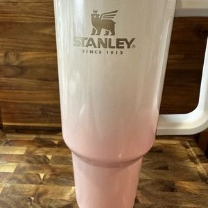 Limited edition Pink white glitter ombré Stanley cup 40 oz